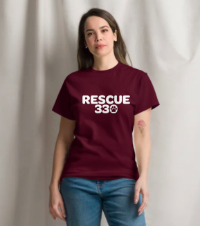 Gildan 5000 with Rescue330 logo